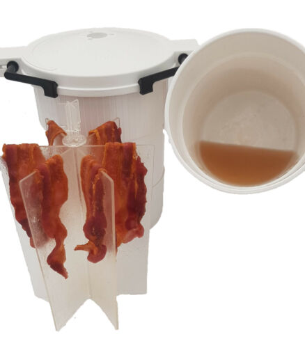 Pack Cooks bacon with no mess! Twin 2 Details about  / Wow Bacon Microwave Cookers  P9
