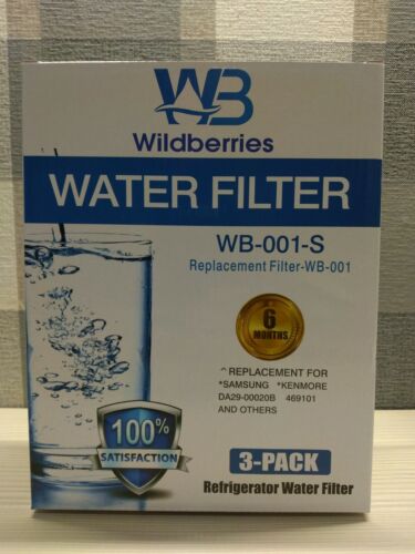 Wildberries BW-001-S Refrigerator Water Filter Samsung RF28HDEDTSR/AA 3 Pack 