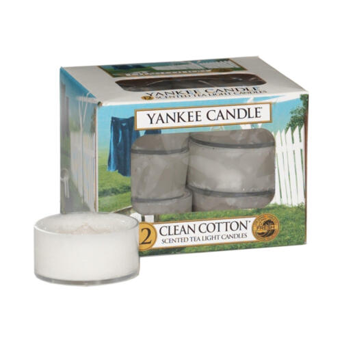teelichte fragancia vela Clean Cotton stövchenlicht Yankee Candle lamparillas 12 St