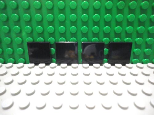 Lego 4 Black 2x2 Finishing Tile NEW