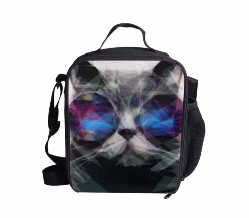 Cute Cartoon Cat Insulated Lunch Bag Thermal Lunchboxes Box School Picnic Travel 