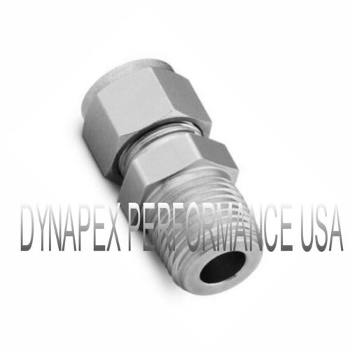 Compression 3//8/" Tube OD x 3//8/" NPT Male Pipe Stainless Steel Fitting LOK-3HFR
