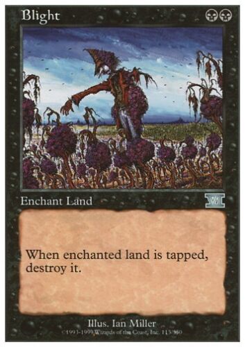 MTG 4x BLIGHT 6th Edition *Top Destroy Land*