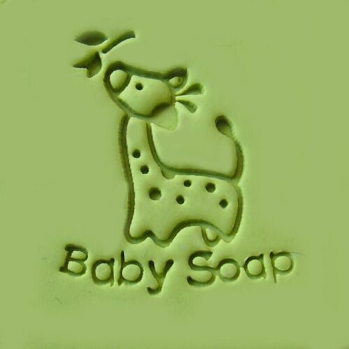 Cute Giraffe Pattern Soap Stamp Arcylic 4CM Tools For Making Cold Soap Craft DIY 