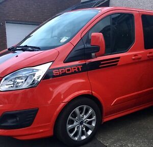 FORD TRANSIT CUSTOM MSPORT BONNET AND SIDE STRIPE KIT DECALS STICKERS GRAPHICS