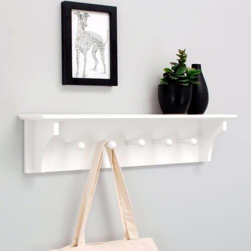 Entryway Wall Mounted Organization Coat Clothes Hat Rack Hanger Storage Hooks 