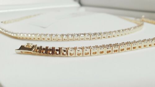 Details about  / Yellow gold finish created diamond Tennis 3mm necklace bracelet Gift Idea