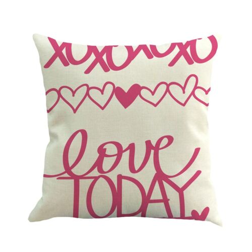 Valentine/'s Day Print Pillow Case Polyester Sofa Car Cushion Cover Home Decor