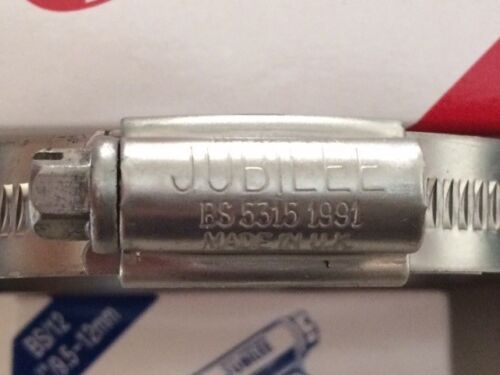 Mild Steel Zinc Genuine Jubilee Hose Clamp Size 45mm-60mm Ref 2X Hose Clip 