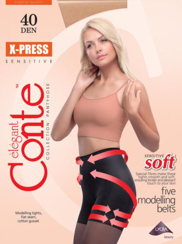 Shaping Formende Damen Strumpfhose "X-Press 40 Den " für sensitive Haut CONTE 