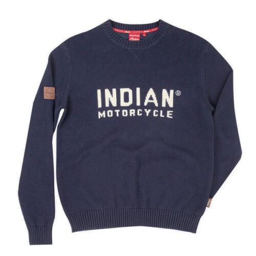 Indian Motorcycle Homme Pull Over Tricot Pull Avec Bloc Logo
