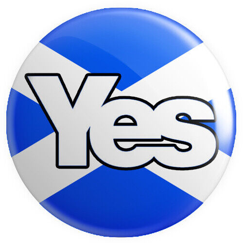 YES2 Scotland 25mm Tartan Independence badges YES 