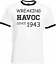 77th Birthday Gifts Presents Year 1943 Unisex Ringer T-Shirt Wreaking Havoc