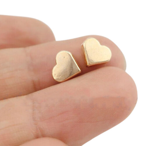 70 Pcs Golden Peach Heart-Shaped Spacer Beads Loose Bead DIY Necklace BraceletSJ 