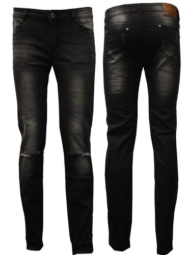 Womens Ladies Stretch Faded Ripped Slim Fit Skinny Denim Jeans Size UK 6 8 12 16