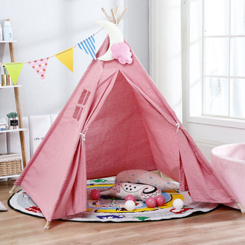 Large Canvas Children Kids Indian Tent Teepee Wigwam Play House Indoor Outdoor