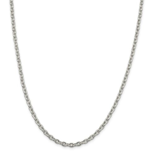 Details about  / Sterling Silver Solid Plain 4.5mm Cable Link Chain w// Lobster Clasp 16/" 30/"