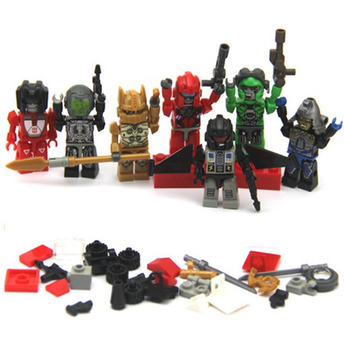 Lot 7Pcs TRANSFORMERS Building Toy KRE-O KREON Robots mini Figure kid boy gift