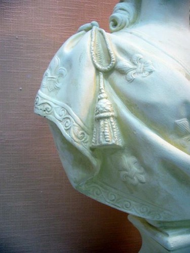 platre armé H54cm buste Patine sable Marie antoinette