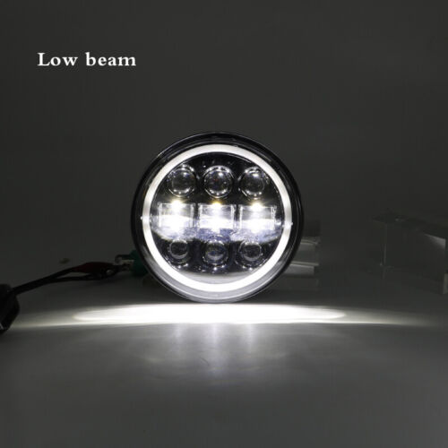 4PCS Car 5 3/4" 5.75" Projector LED Headlights Sealed Beam Halo Ring Lamp Bulbs 