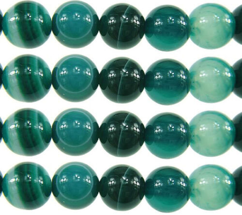 Edelsteine 6-8mm Natürliche Streifen Achat Perlen Rund Indische Sapphire Blau