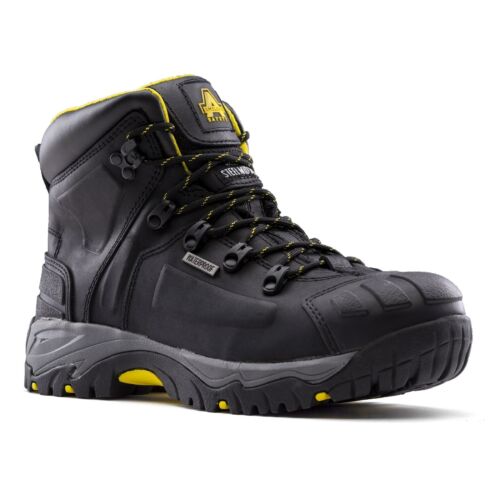 Amblers AS803 Waterproof Safety Mens Black Steel Toe Cap Boots Shoes UK7-12 