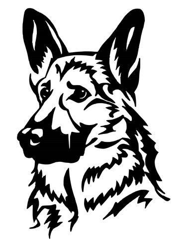 German Shepard Large vinyl car Decal Sticker