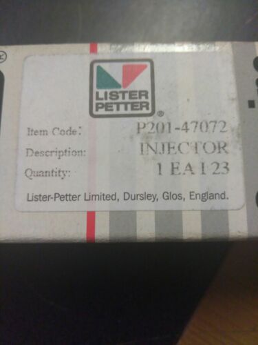 NEW Lister Petter Genuine Fuel Injector For Lister Petter 201-47072 TS