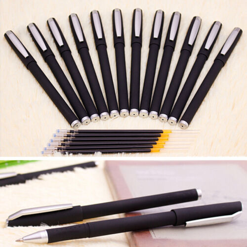 12 Pieces Gel Pens Black Ink Scrub Shell Kawaii Writing Pens School Supplies