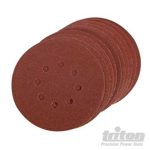 Triton 150mm Hook And Loop Sanding Discs 100G pack of 10 Discs