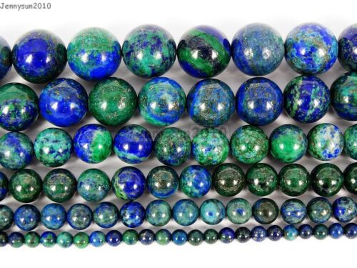 Natural Azurite In Lapis Lazuli Gemstone Round Beads 16'' 4mm 6mm 8mm 10mm 12mm 