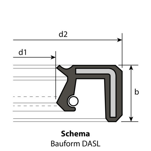 10 Radial-Wellendichtringe 17 x 28 x 6 mm DASL NBR 70 