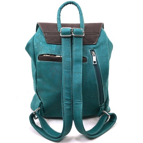 Justin West Trendy Western Rhinestone Leather Conceal Carry Top Handle Backpack