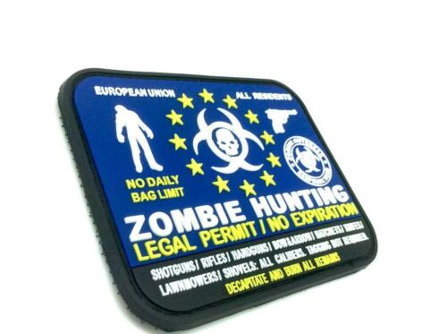 Zombie Hunting EU Legal Permit Blau PVC Flecken Klett Patch
