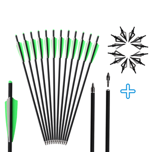 22/'/' Bogenschießen Mixed Carbon Pfeil Kunststoff Pfeil Feder Pfeil Recurve Bogen