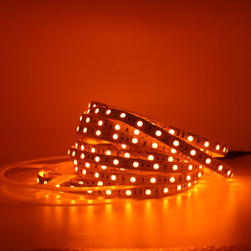 5m Orange LED Strip light 5050 3528 SMD Waterproof 12V Indoor Outdoor tape lamp 