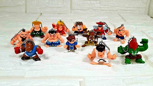 SET OF 12 CAPCOM STREET FIGHTER MINI RUBBER FIGURE KEYCHAIN ANIME MANGA JAPAN