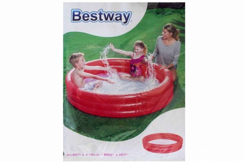 Swimmingpool rund Ø 1,52 cm 3 Ringe Höhe 30 cm Planschbecken Pool BESTWAY #51026