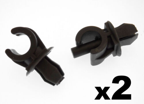2x SEAT Black Plastic Bonnet Stay Holder Clips Clips to hold Bonnet Support Rod 