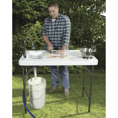 Kotula/'s 47482 Fish Cleaning Camp Table with Flexible Faucet