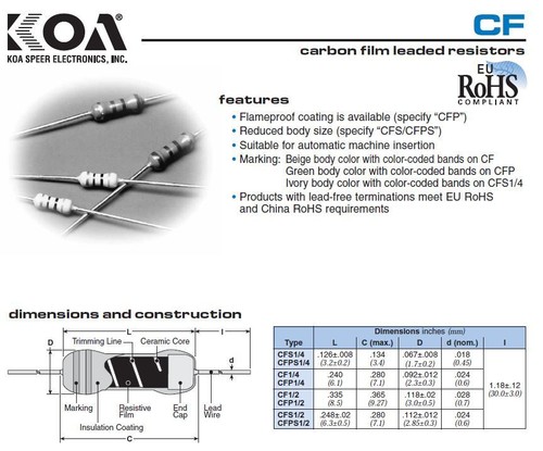 6200 Ohm 1//2 Watt Resistor Universal Generic Pack of 15 6.2K 6.2 K