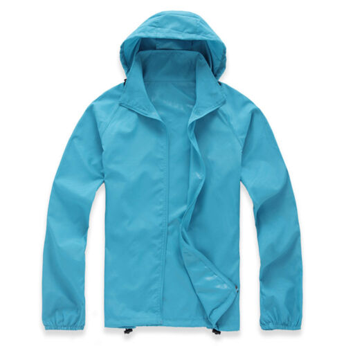 Unisex Waterproof Windproof Jackets Lightweight Hooded Bicycle Rain Coat Tops 