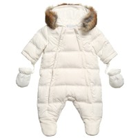 TARTINE ET CHOCOLAT BABY CREAM DOWN PADDED SNOWSUIT 6 MONTHS