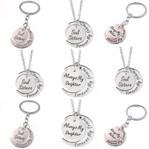 Gifts For Her Mom Daughter Sister Moon Charm Necklace Friendship Women Jewelry