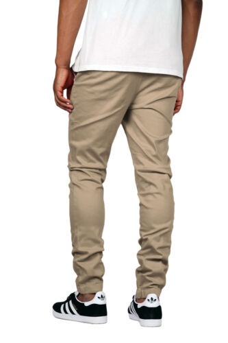 876 Victorious Men/'s Elastic Waist Trouser Twill Chino Jogger Pants