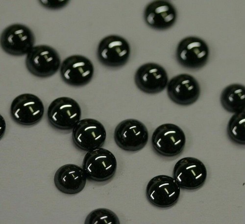 10pcs 8mm Natural Hematite Calibrated Round Cabochon Gemstones Gems Cab Jewelry