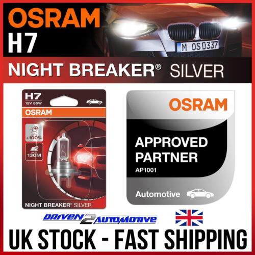 1x H7 Osram Night Breaker Argent Ampoule de phare pour JAGUAR XF 3.0 03.08-04.15 
