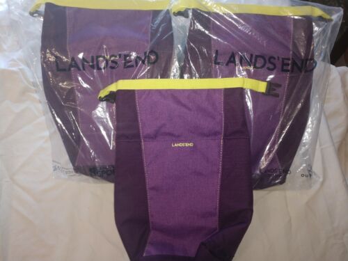 Lands End Sports Insulated Lunch Bag Carry Tote Purple Reusable