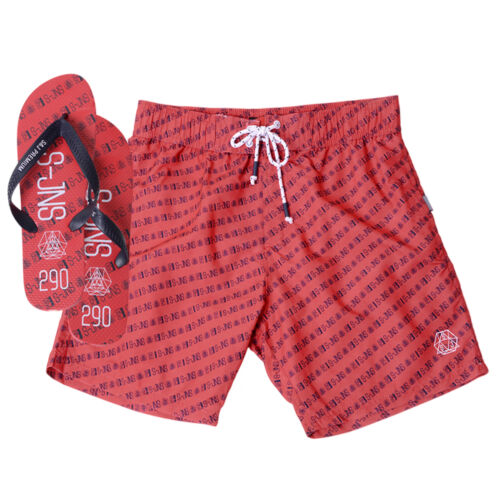 Smith /& Jones Para hombre Pantalones Cortos De Playa Deporte Troncos De Natación Bayron con Flip Flop Gratis