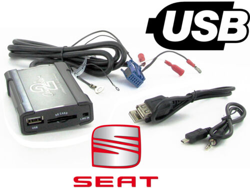 Details about  / Seat Ibiza USB adaptor interface CTASTUSB002 car AUX SD input MP3 jack 2008-2011